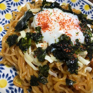 温玉のせ汁なし辛ラーメン☆